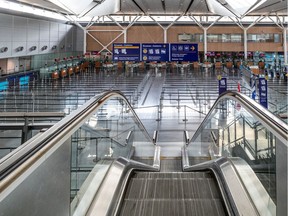 Customs and border controls at P. E. Trudeau Airport on July 6, 2017.