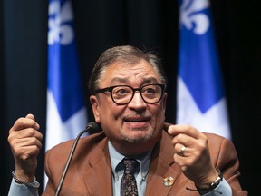 "We are continuously trying to find a balance between the risks of COVID and the impact of our decisions," says Quebec public health director Horacio Arruda, seen in a file photo.