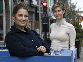 Kassandra Brochu, left, and Anne-Marie Giguere created Les Weekendeurs, a service that delivers food from several happening restaurants in the city, including Bistro Tendresse.