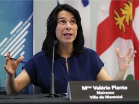 Mayor Valérie Plante says 20 of the 64 projects that had been scheduled by the city of Montreal for this fall will be put on hold until 2021.