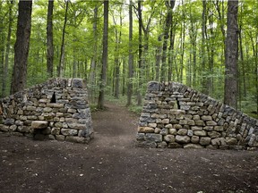 The Angellstone wall was officially inaugurated Saturday in Beaconsfield’s Angell Woods.