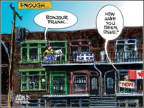 On Nov. 2, 1995, three days after the Quebec referendum, a cartoon by Aislin in the Montreal Gazette reflected the prevailing calm.