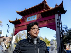 Jimmy Chan, president of the Montreal Chan Chinese Community Association in Chinatown on Saturday Oct. 31, 2020. “Something bad is happening in our neighbourhood,” he said of a recent rash of vandalism and break-ins.