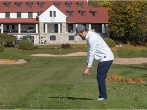 Matthew Brues hit his first par 3 hole-in-one and then followed that up with a par 5 double-eagle albatross at the Beaconsfield Golf Club's Fall Classic Tournament. Brues is seen here at the Beaconsfield Golf Club in Pointe-Claire last Friday.