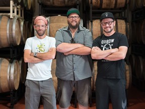 The boys of beer: (from left) Brasserie Dunham's CEO Sébastien Gagnon, sales director Simon Gaudreault and head brewer Éloi Deit.