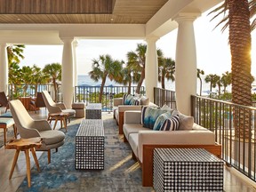 Lounging outdoors at the posh Curaçao Marriott Beach Resort means Caribbean Sea breezes and beautiful views.