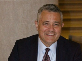 Jeffrey Toobin signs copies of his new book 'American Heiress' at the Parkway Central Library in Philadelphia, Pennsylvania.