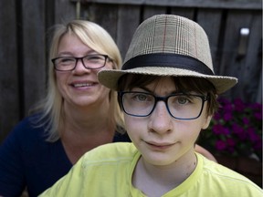 Jennifer Nemeth and her 14-year-old son, Christopher Styles, a Secondary 3 student at Royal West High School.