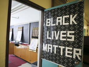 "Black Lives Matter" is written on a classroom door at a Toronto school: "Even in an educational context, the full N-word should never be used, out of sensitivity to the horrific and hurtful associations it has for the Black community," Fariha Naqvi-Mohamed writes.