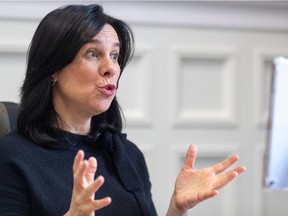Mayor Valérie Plante spoke to the Montreal Gazette by videoconference. A recent poll indicates six out of 10 Montrealers say they will not vote for her in the next municipal election.