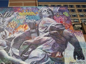 A mural by artist Pichavo, in Montreal, on Thursday, November 5, 2020.