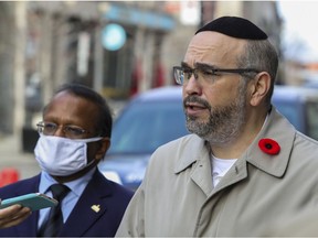 Opposition city councillors Lionel Perez, right, and Alan DeSousa.