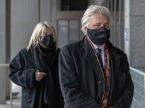 Gilbert Rozon arrives at the Montreal courthouse on Nov. 19, 2020.