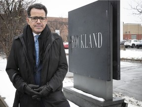“What is being proposed here is a PPU which will result in a billion-dollar city within T.M.R. and which adds thousands of residents,” says Gerry Apostolatos, at the entrance of the Rockland shopping centre on Thursday, Nov. 26, 2020.