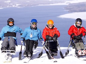 Para-skiers Keven Laroche, Yan Martin, Ian Harvey and Gabriel Hamel hit the slopes at Owl’s Head sur le Lac during the 2019-20 season, thanks to a program of the Adaptive Sports Foundation.
