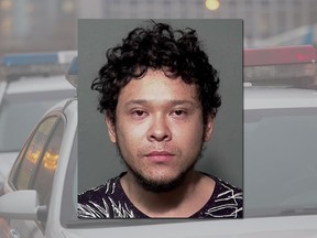 Francieli Ortiz Vivanco has brown eyes and brown curly hair. He stands 5-foot-6 and weighs 163 pounds. The arrest warrant accuses him of first-degree murder.