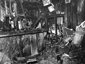 Fire ravaged the interior of Montreal's Blue Bird Café on Sep. 1, 1972. The blaze was deliberately set and killed 37 people at the café, located on Union Ave.