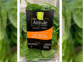 The recalled spinach was sold in grocery stores in Quebec and Ontario.