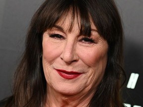 FILE: US actress Anjelica Huston arrives for the world premiere of "John Wick: Chapter 3 - Parabellum" at One Hanson in New York on May 9, 2019