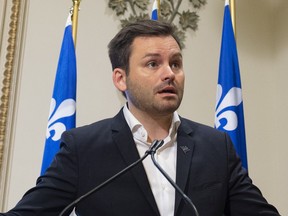 Parti Québécois Leader Paul St-Pierre Plamondon.
