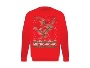 The STM's ugly Christmas sweater features seasonal puns riffing on métro station names.