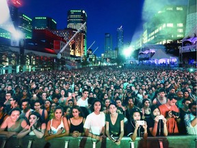 Fans fill Place des Festivals in 2018 to watch Jessie Reyez perform a free show at the Montreal International Jazz Festival.