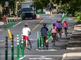 The bike path on Terrebonne Avenue in Montreal on Wednesday August 5, 2020. Dave Sidaway / Montreal Gazette ORG XMIT: 64830