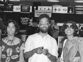 U.S. Vice-President-elect Kamala Harris's relatives at the airport in Montreal in 1976.