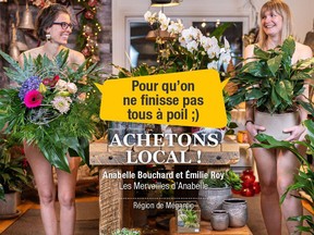 One of the posters in Lac-Mégantic's campaign urging citizens to shop locally.