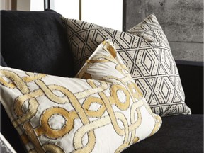 Stitching, piping and trims add a handmade look to pillows and soft furnishings. Decorator pillows, from $20, Homesense.ca