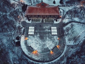Mount Royal chalet from above, a #ThisMTL submission by @nde.29r.