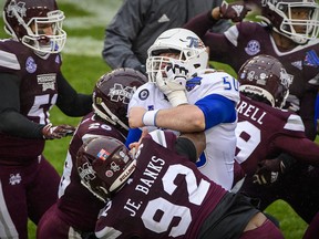 The Mississippi State Bulldogs and Tulsa Golden Hurricane fight after the Armed Forces Bowl at Amon G. Carter Stadium in Fort Worth, Tex., on Thursday, Dec. 31, 2020.