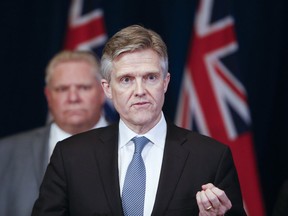 Ontario Finance Minister Rod Phillips (pictured in March) returned amid a provincial lockdown, and had acknowledged that the decision to go on a personal trip during the pandemic might cost him his job.