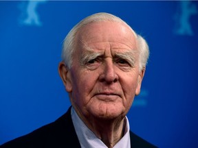 In this file photo taken on Feb. 18, 2016, British author John le Carré (David John Moore Cornwell) attends a screening of Berlinale Special Series "The Night Manager" during the 66th Berlinale Film Festival in Berlin. He died on Sunday, Dec. 13, 2020. He was 89.
