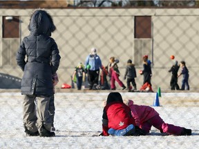 Children find common make-believe ground in the schoolyard with their peers.
