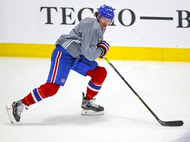 Tyler Toffoli skates during Montreal Canadiens training camp practice at the Bell Sports Complex in Brossard on Tuesday Jan. 5, 2021.
