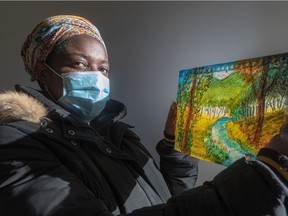 Nicefar Pascal is bracing herself for the coming month, but has an outlet. “Art allows me to imagine myself in a place where time stands still and all is well,” says the N.D.G. resident.