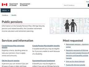 The Government of Canada's web page for the Canada Pension Plan and Old Age Security benefits contains important information for pensioners.