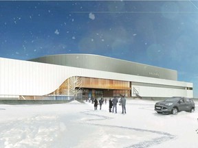 Artist's rendition of the new arena in Trois-Rivières, which will be the home of a new ECHL entry beginning in the 2021-22 season.