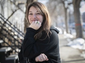 Veronique Bossé, a.k.a. Véa,  is the artistic director of Youtheatre. She is outside her home  on Friday, Jan. 15, 2021.