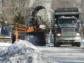 The city of Montreal will deploy about 2,200 snow trucks to tackle its 10,000 kilometres of roads, sidewalks and bike paths beginning on Sunday, Feb. 5, 2022, at 7 a.m.