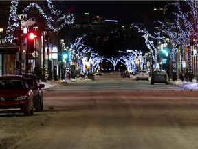 Wellington St. after curfew on Saturday, January 23, 2021.