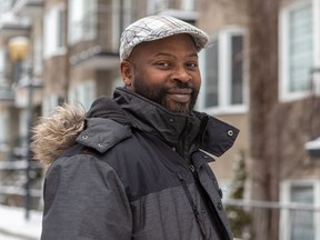 Football coach Ousmane Bary at home in Montreal. He is one of several Black Montrealers who shared their reflections with the Montreal Gazette to mark Black History Month following a particularly tumultuous year.