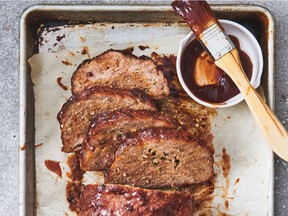 Asian-inspired meat loaf is made with lean ground beef and turkey, plus serious seasonings.