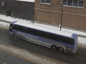 An Orléans Express inter-city bus.