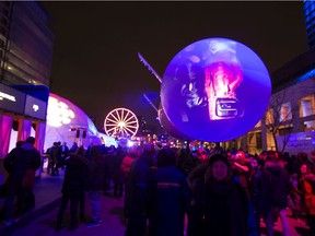 In pre-pandemic days, people flocked to the Quarter des Spectacles to take part in festivities for Nuit Blanche and Montréal en Lumière.