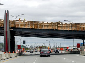 Overpass at the end of Ste-Anne-de-Bellevue Blvd. over Highway 20.