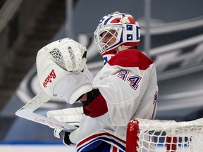 New Canadiens goalie Jake Evans stopped 25 of 26 shots in a 3-1 win over the Oilers Wednesday night in Edmonton.
