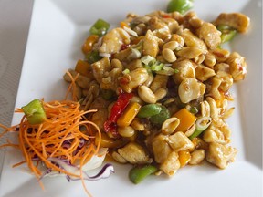 Kung Pao chicken is served at Aunt Dai in 2014.