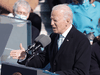 U.S. President Joe Biden delivers his inaugural address on the West Front of the U.S. Capitol on Jan. 20, 2021 in Washington, DC.